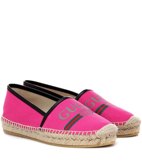 hot pink gucci espadrilles|gucci pink espadrilles sandals.